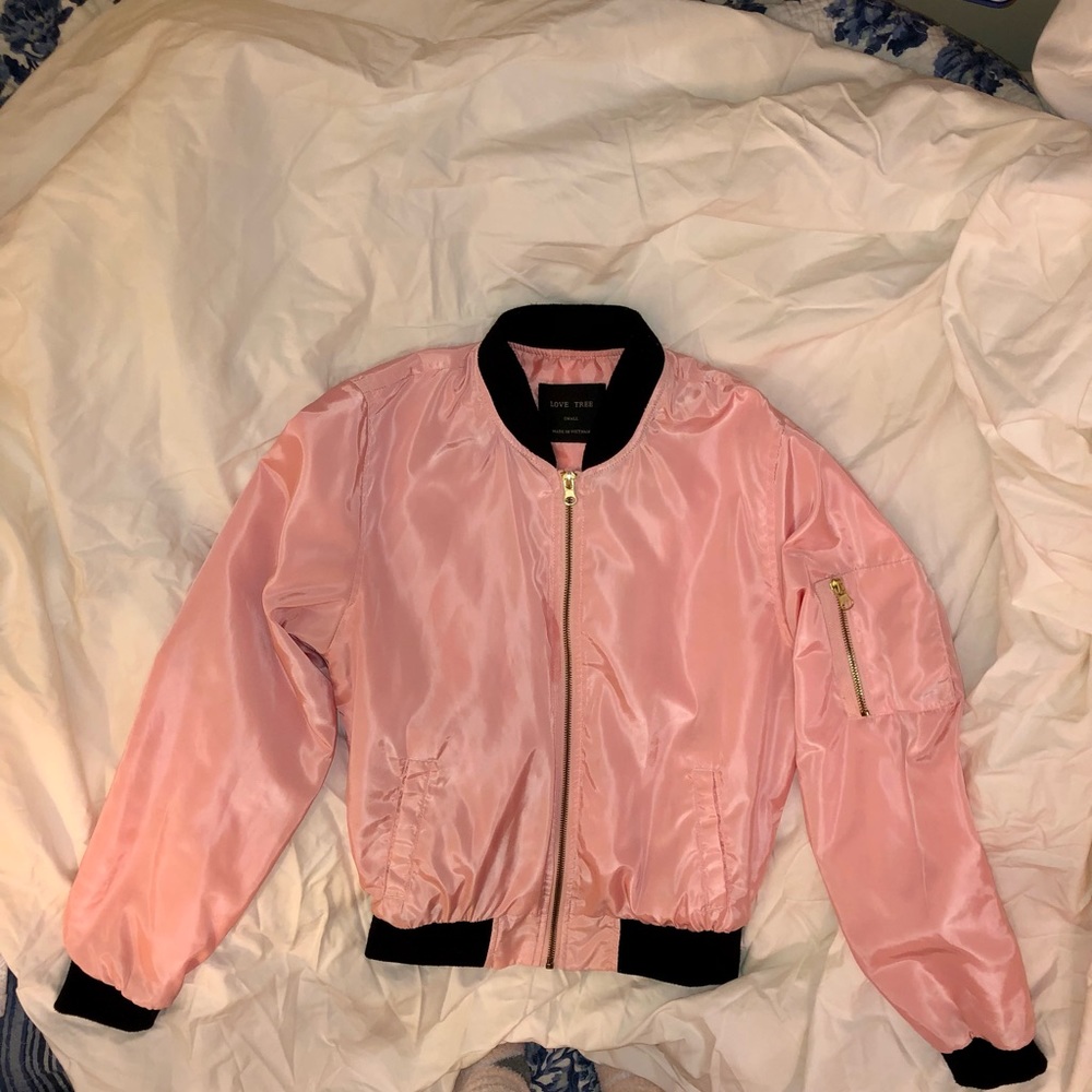 Love Tree ❤️🌳 bomber jacket pink